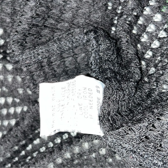 Rebellion Black Crochet Cardigan with Vibrant Accents - Picture 6 of 6